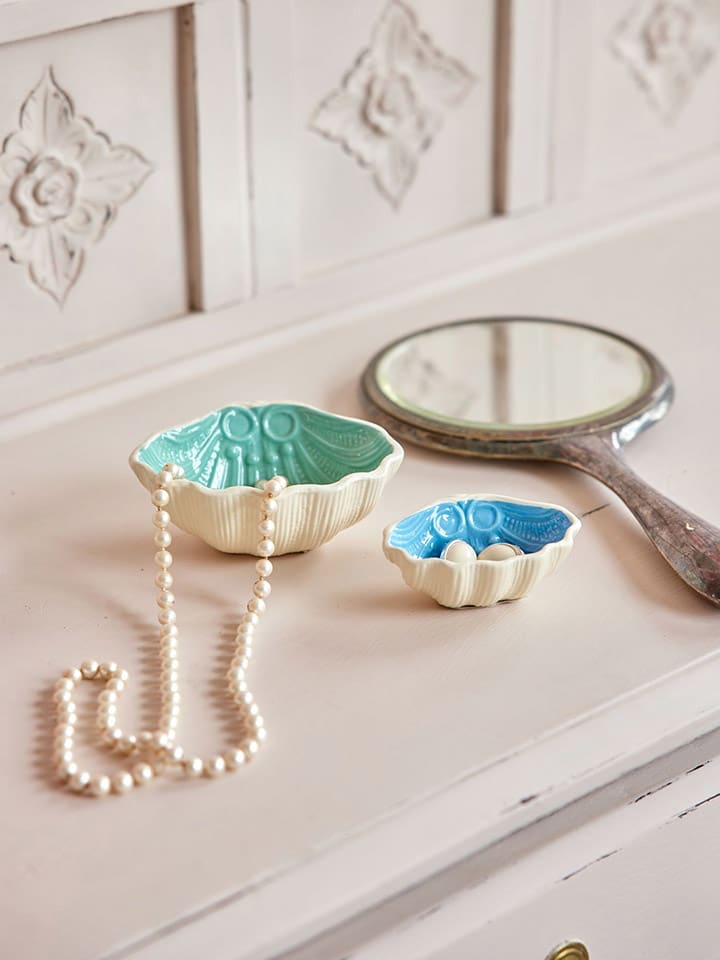 Rice 2er-Set: Dekoschalen in Blau/ Mint günstig kaufen onesize
