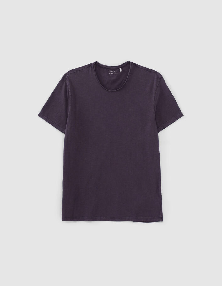T-shirt L'Essentiel dark plum col rond Homme