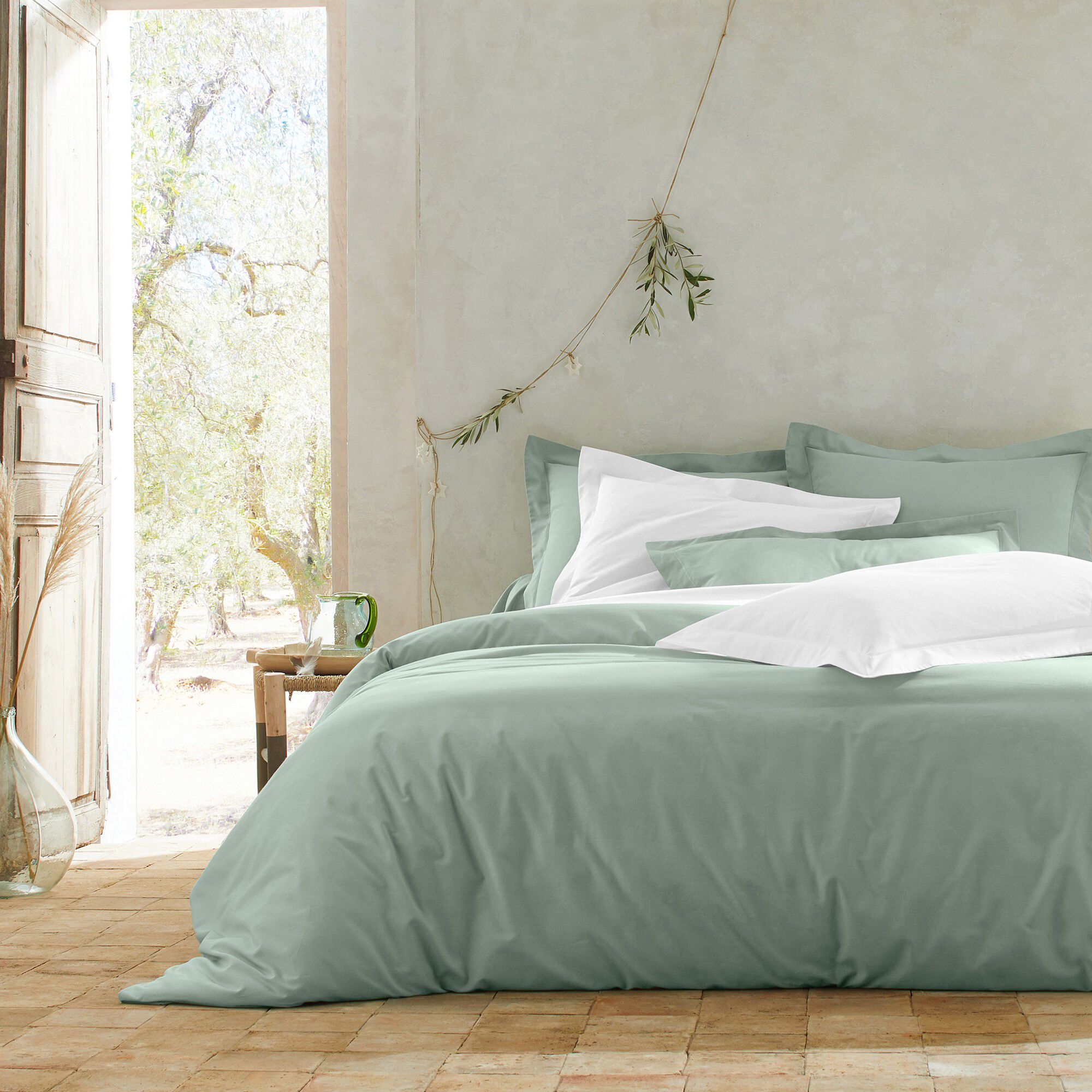 Linge de lit uni coton