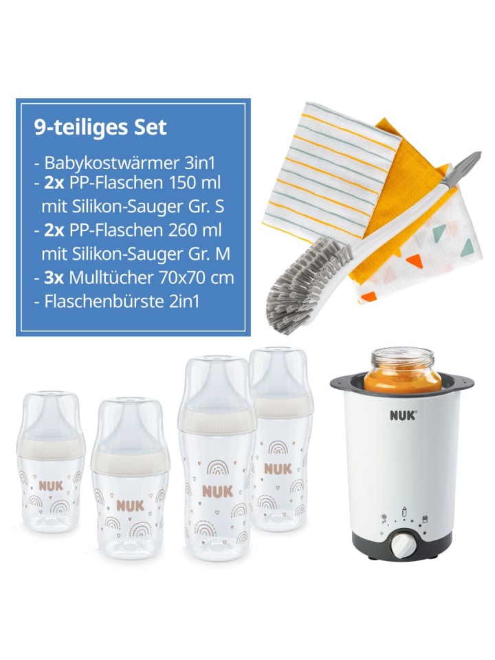 NUK Premium Starter-Set 9-tlg. - Babykostwärmer in weiss,motiv günstig kaufen onesize