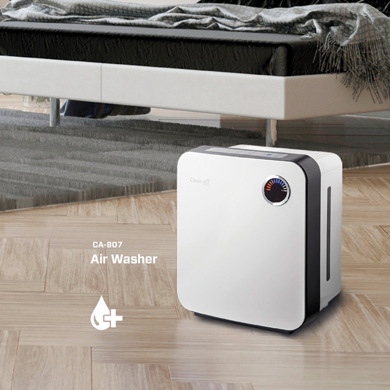 Clean Air Optima Luftwäscher CA-807 - 2in1: Luftbefeuchter & Luftreiniger, für 70 m² Räume, 20 Stunden ohne Nachfüllen!