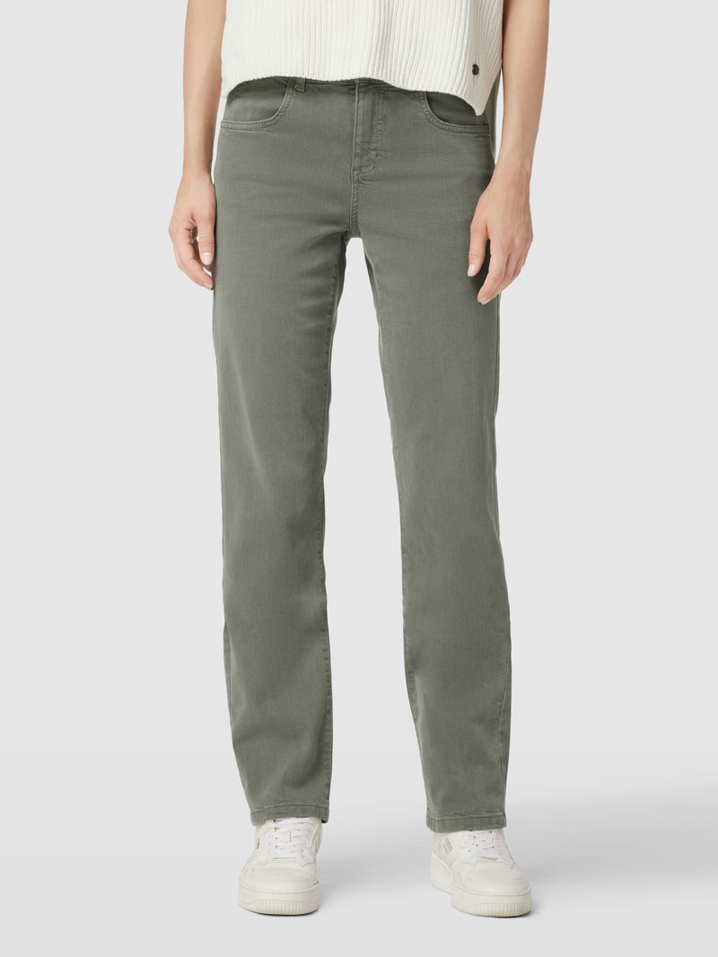 Jeans mit Eingrifftaschen Modell 'DOLLY' in khaki