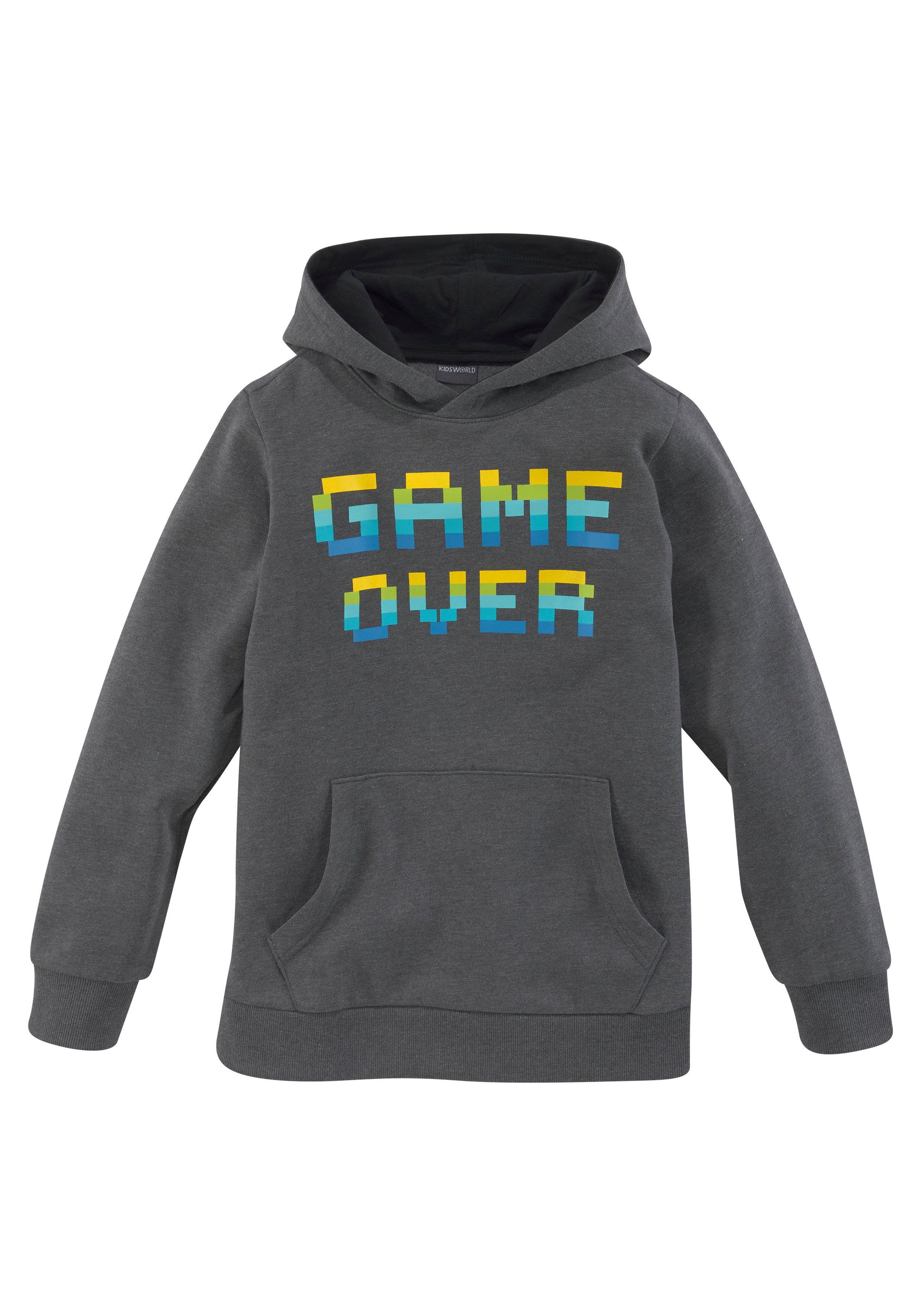 KIDSWORLD Kapuzensweatshirt GAME OVER in melierter Qualität, Spruch