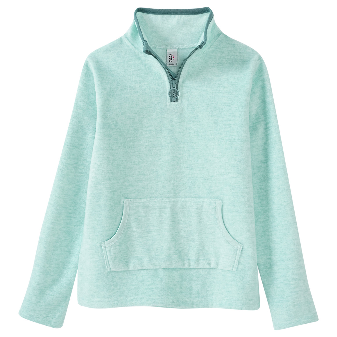 Mädchen Fleeceshirt in Melange-Optik