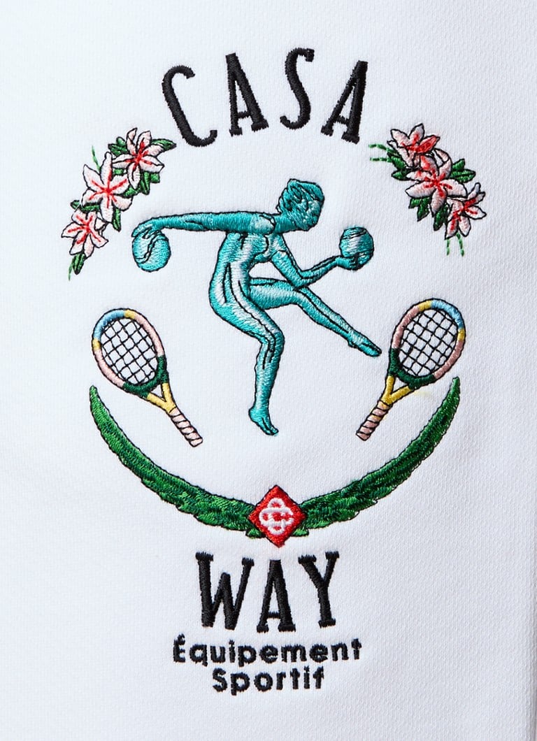 Casablanca sašaurinātas sporta bikses no organiskās kokvilnas ar izšuvumu no logotipa.