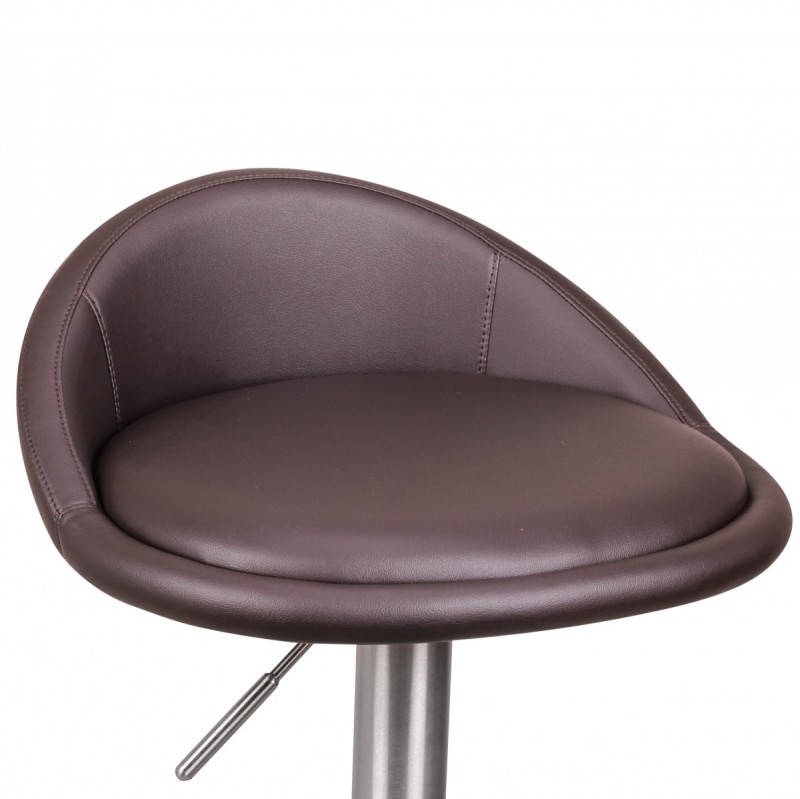 Wohnling Barhocker Wohnling Durable M1 Edelstahl gebürstet Braun
