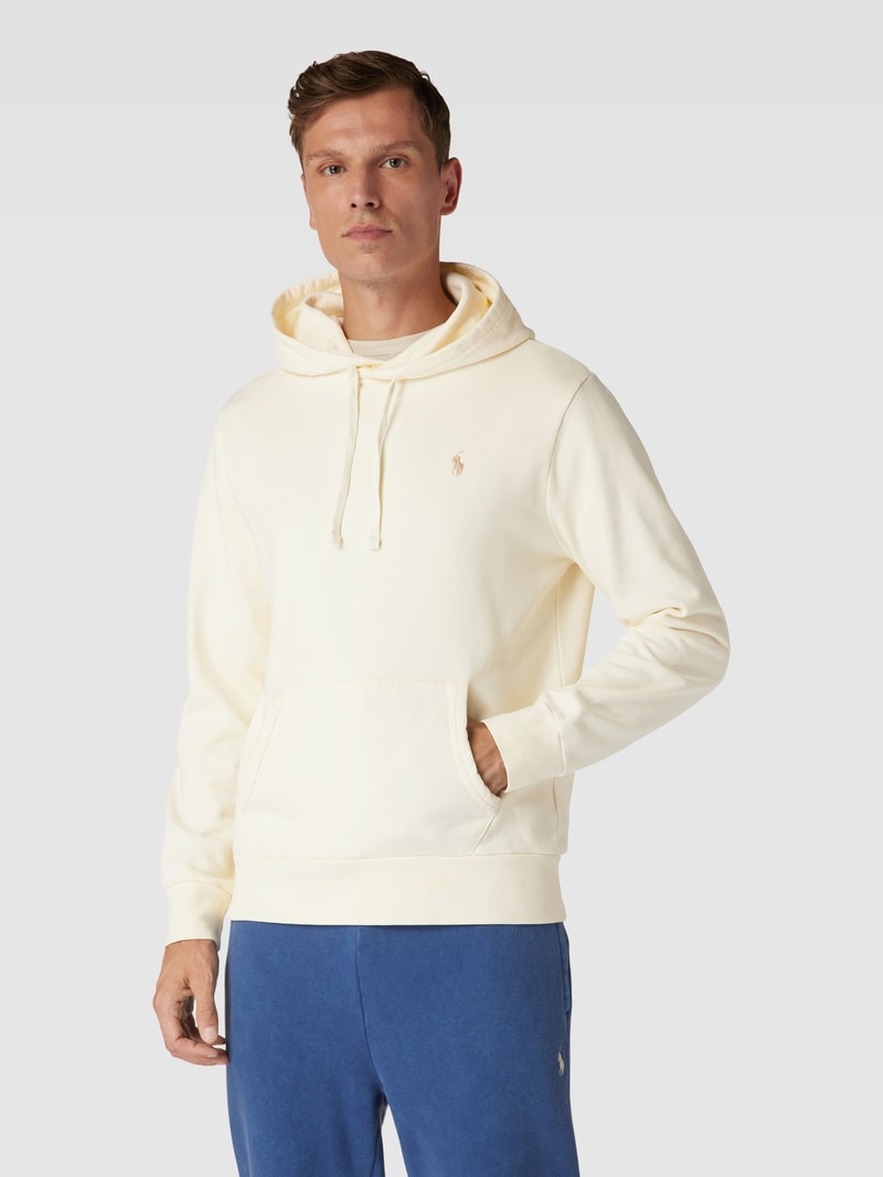 Hoodie mit Label-Stitching in sand
