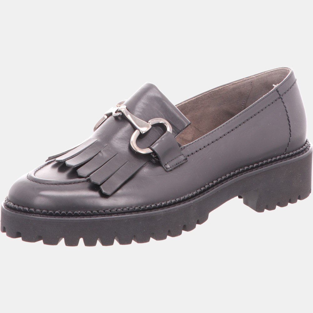 PAUL GREEN Klassische Slipper schwarz BRUSH CALF black