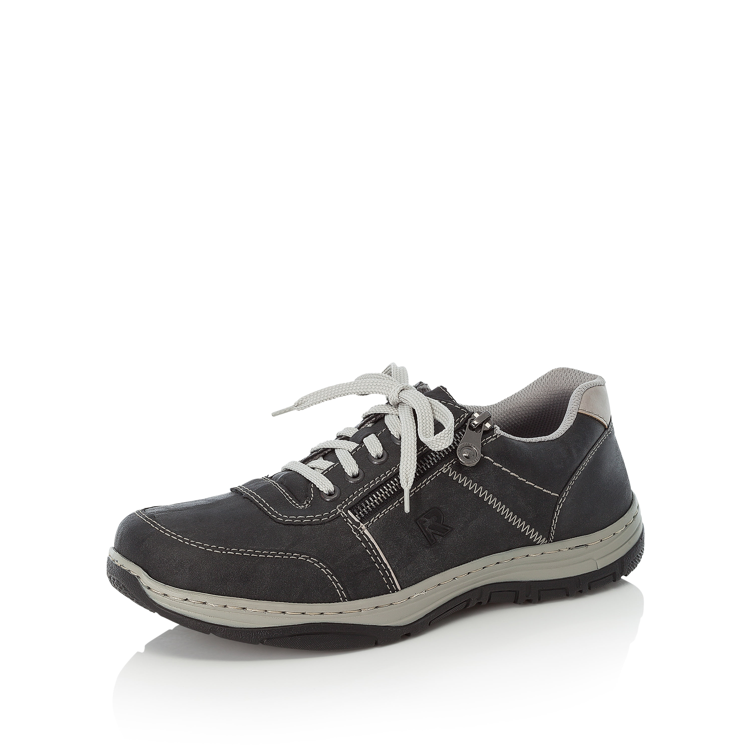 Rieker Herren Schnürschuhe stahlgrau-weiß