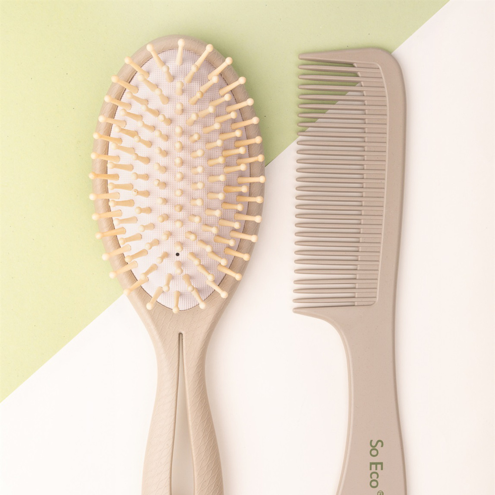 so eco Set de coiffure Brosse et Peigne Naturels Set de Coiffure