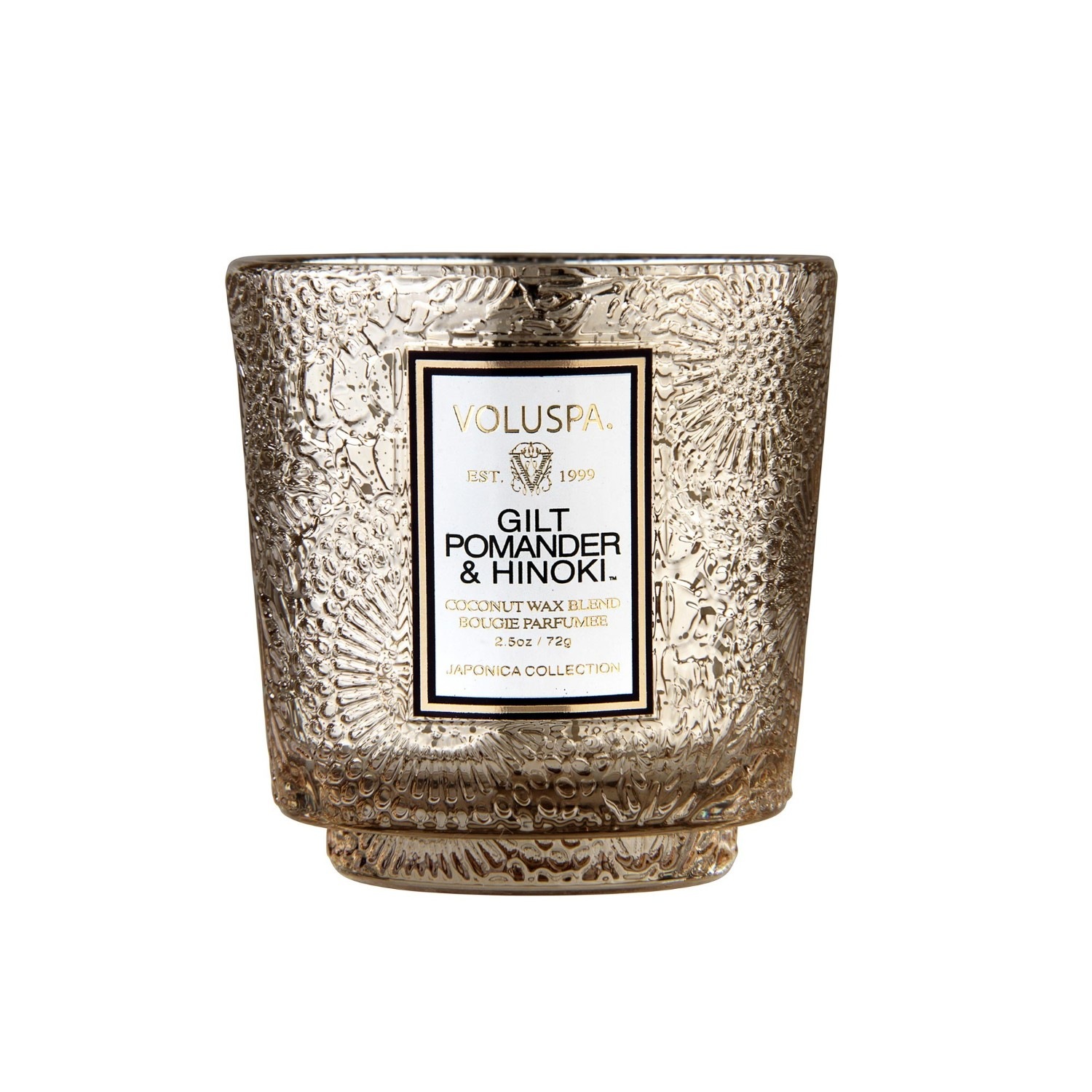 VOLUSPA Gilt Pomander & Hinoki Petite Pedestal svijeća