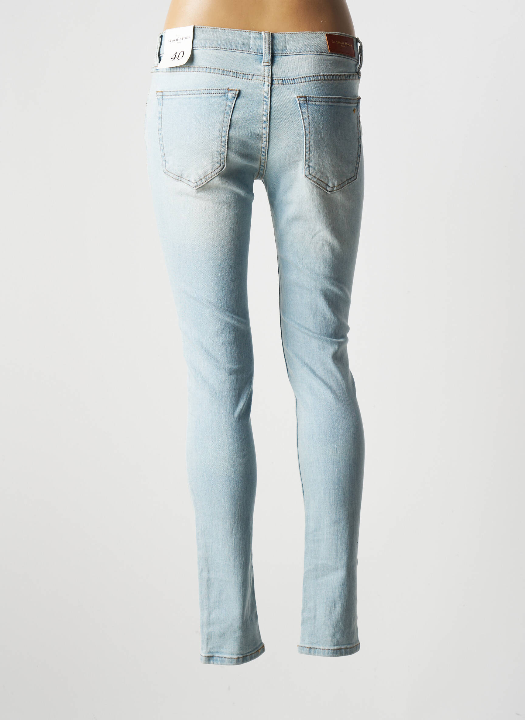 La Petite Etoile Jeans Skinny Femme couleur bleu