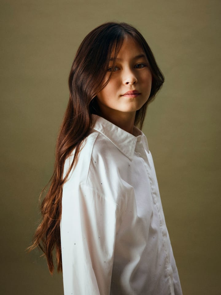 name it Bluse NKFOLARA LS SHORT LOOSE SHIRT in bright white günstig kaufen 122/128