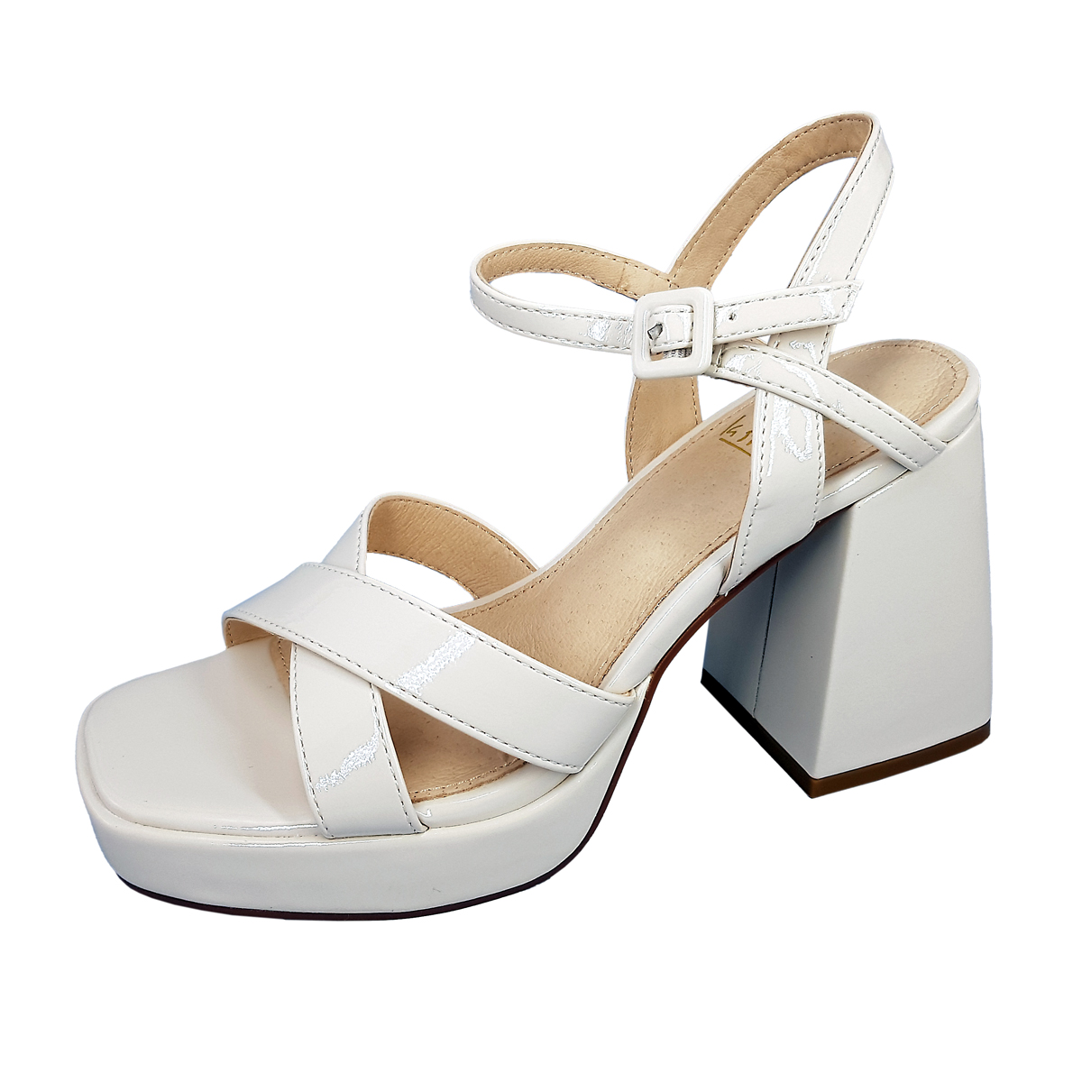 La Strada 2201027-1322 Weiß beige wrinkle