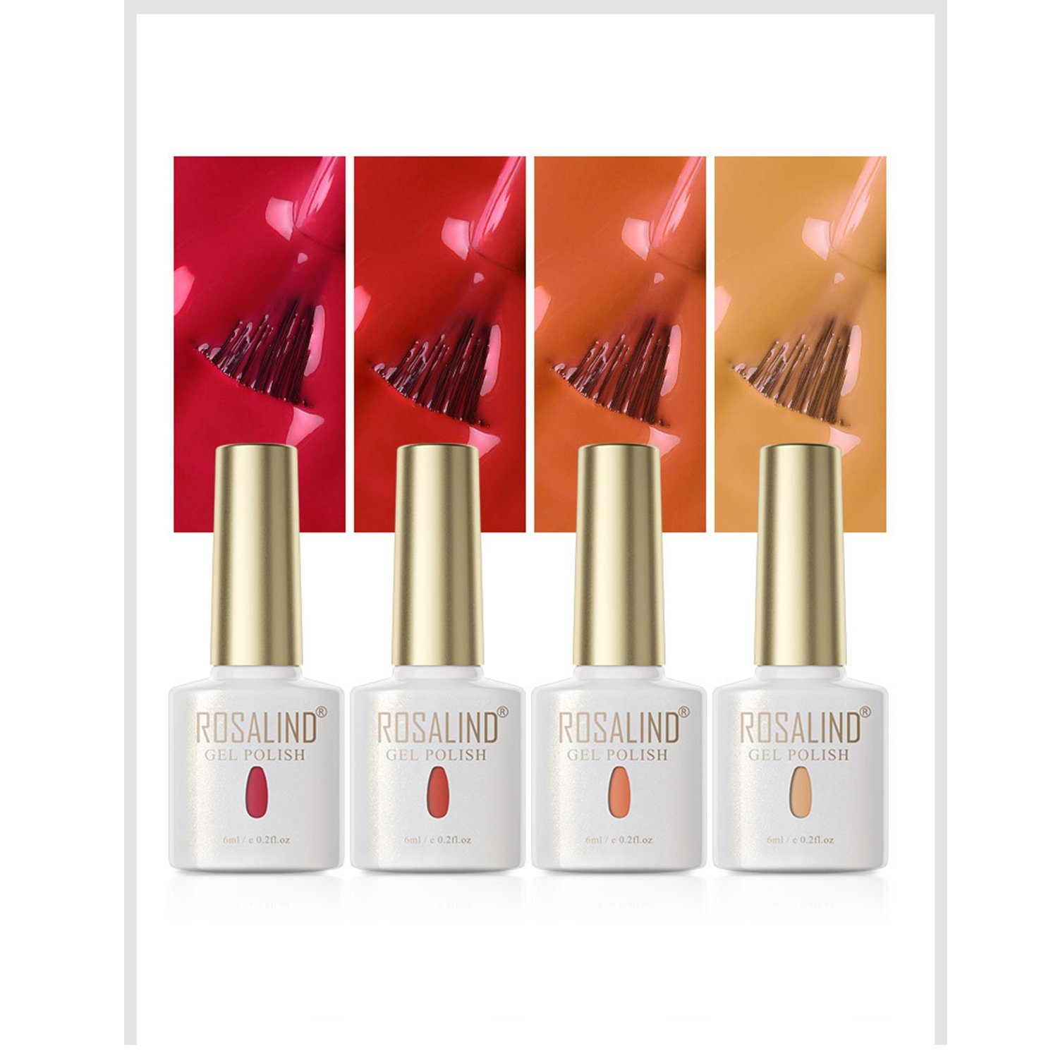 Scheiffy Nagellack-Set 6 Farben Gel Nagellack Set,Glitter Mehrfarbig,6 ml Nagelgel