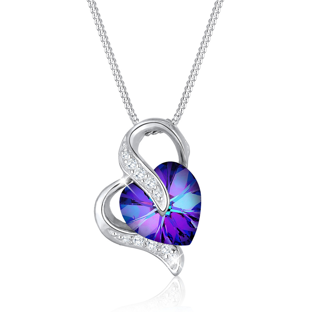 Elli Elli Collier Herz Zirkonia Kristalle Silber collier