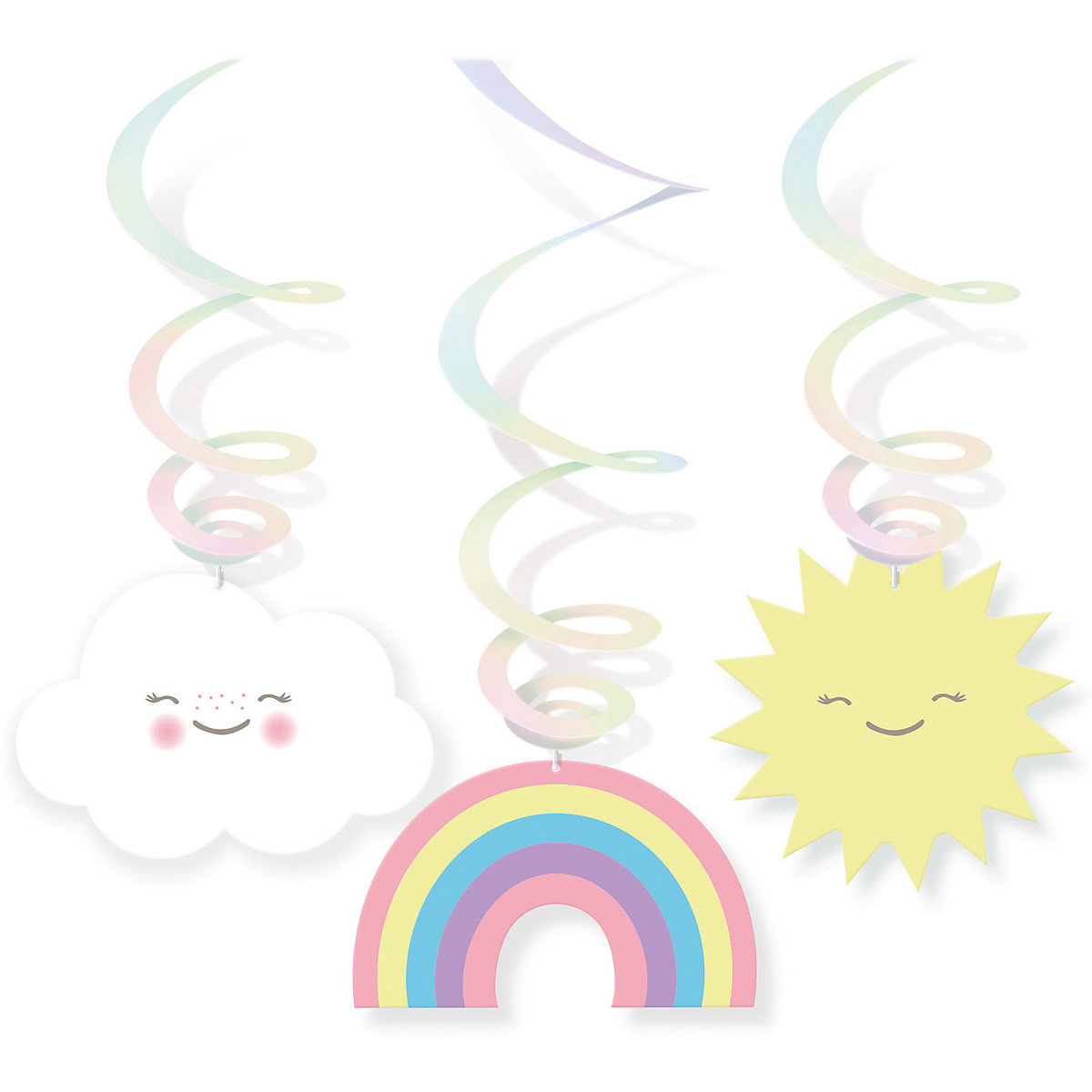6 Dekospiralen Rainbow & Cloud