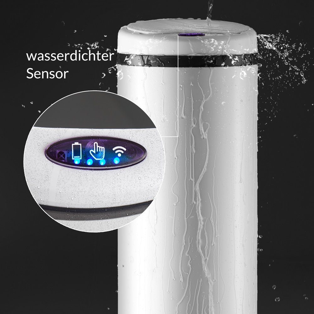 monzana Mülleimer, Automatik Sensor Mülleimer LED Display Müllbehälter berührungslos