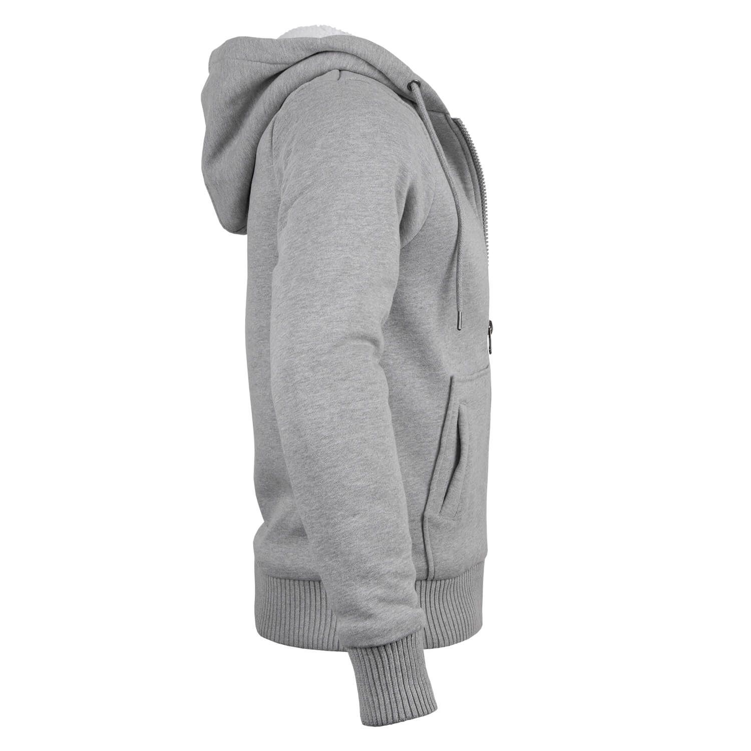 Hooded Sweatjacke mit Teddyfutter