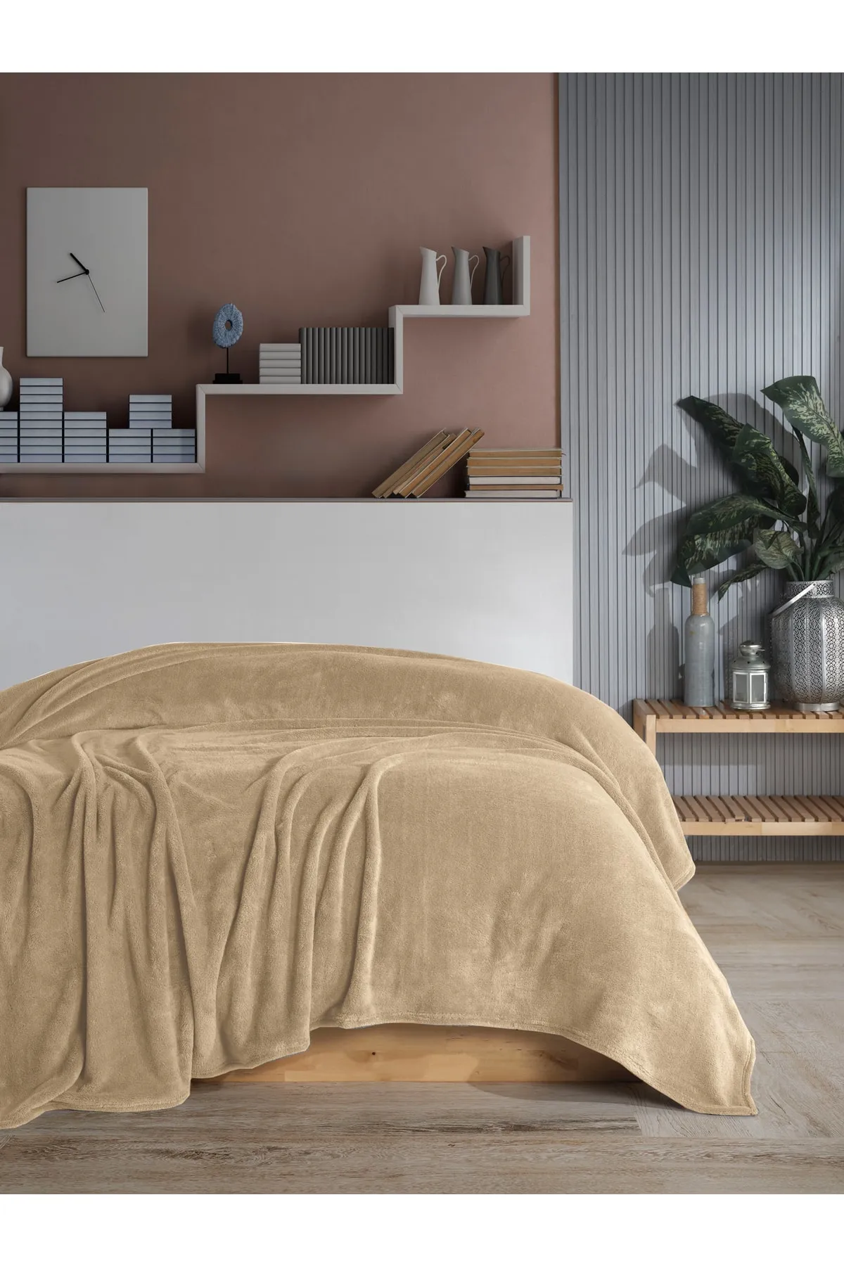 Formeya  Braune Welsoft Decke Einzelbett 155*190