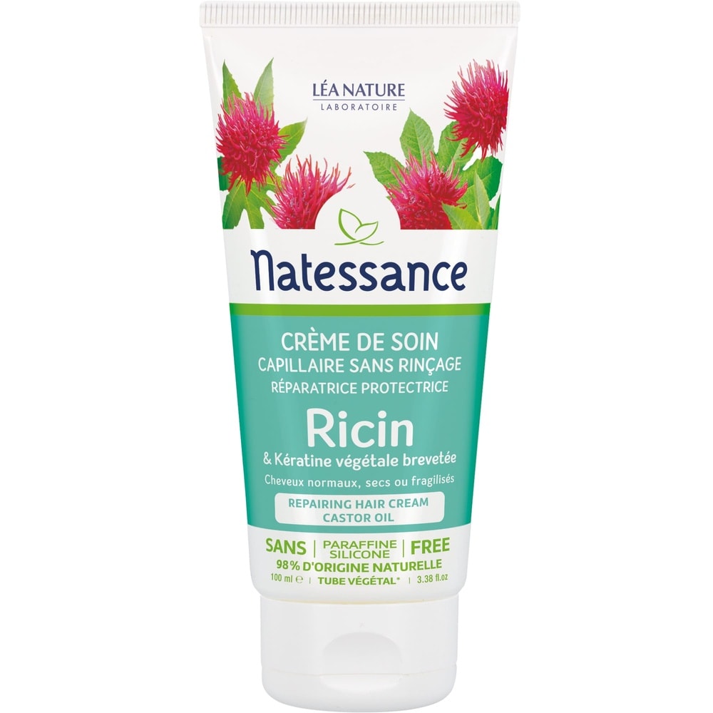 natessance Crème de soin capillaire - Ricin & Kératine végétale Crème de soin capillaire