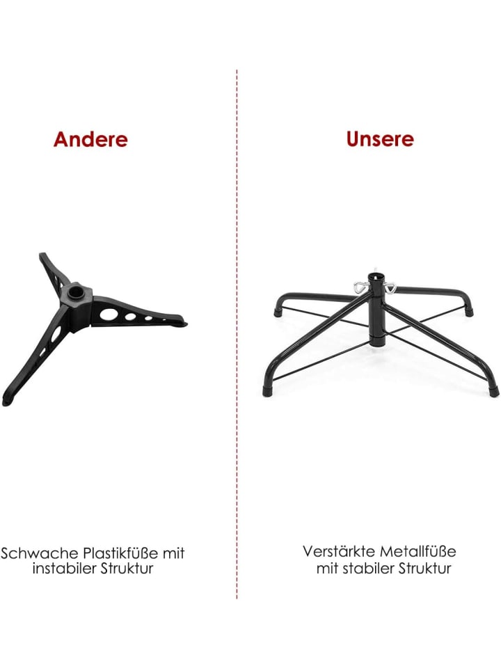 COSTWAY Künstlicher Weihnachtsbaum in Weiß günstig kaufen 150 cm