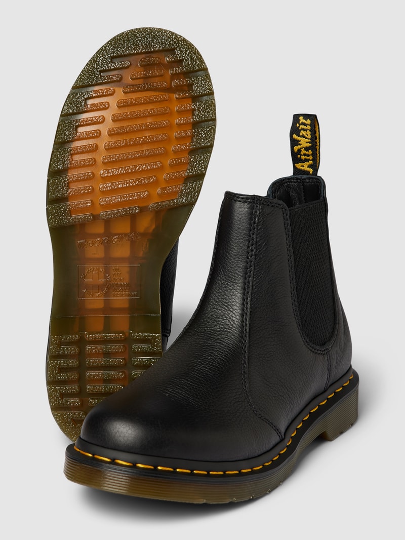 Boots mit elastischen Einsätzen und Label-Detail in schwarz