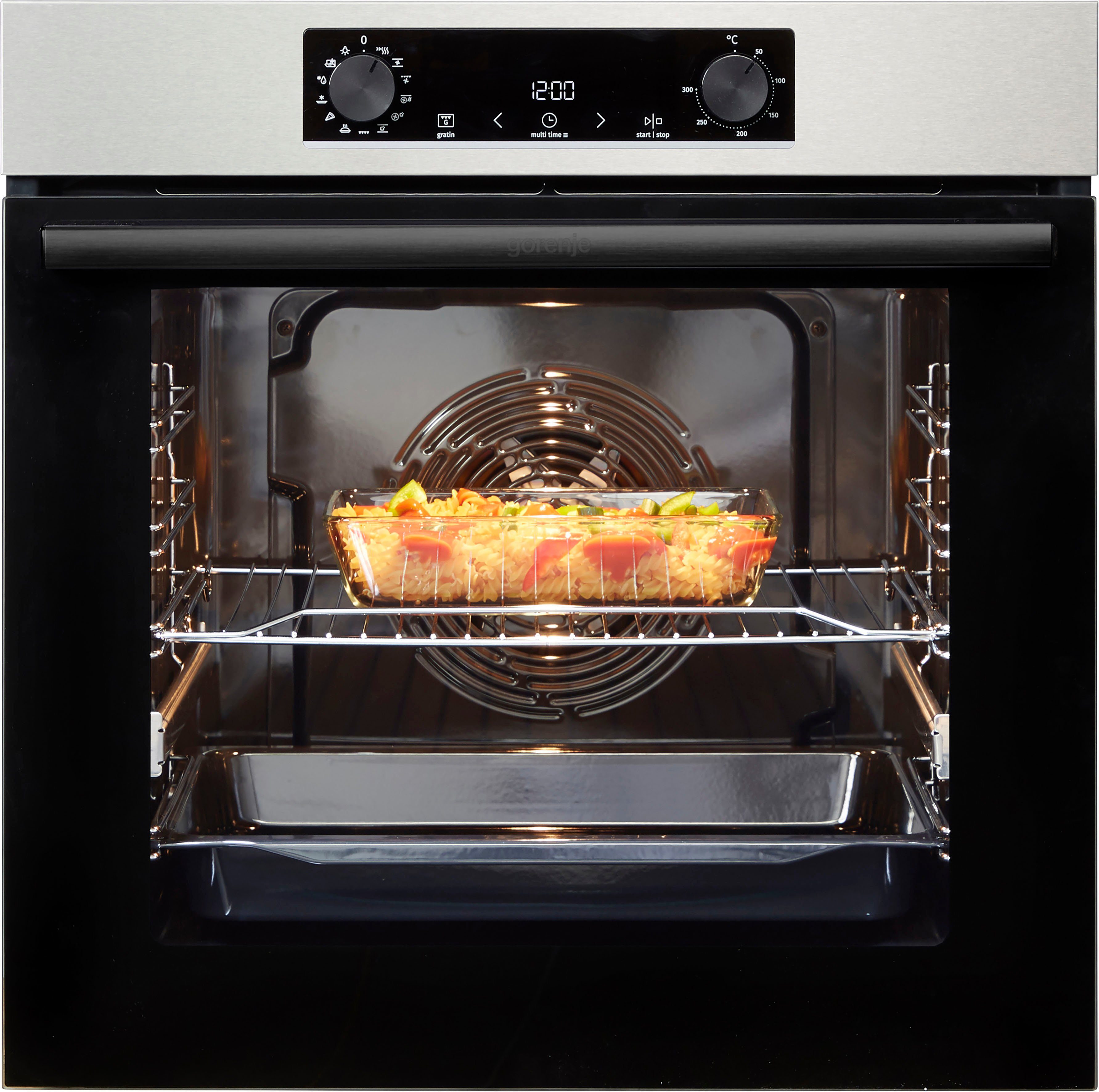 GORENJE Backofen-Set Pacific Backofen-Set Basic Induktion 2021, mit 1-fach-Teleskopauszug, Aqua Clean, AirFry Backofen & Induktionskochfeld