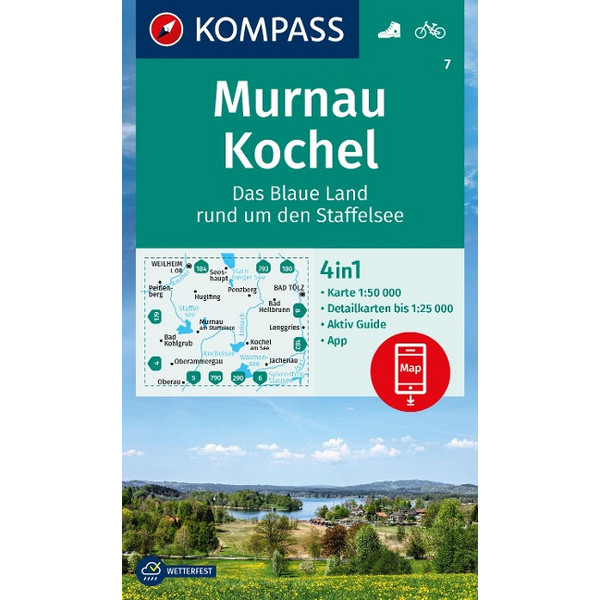 KOMPASS WANDERKARTE 7 MURNAU, KOCHEL