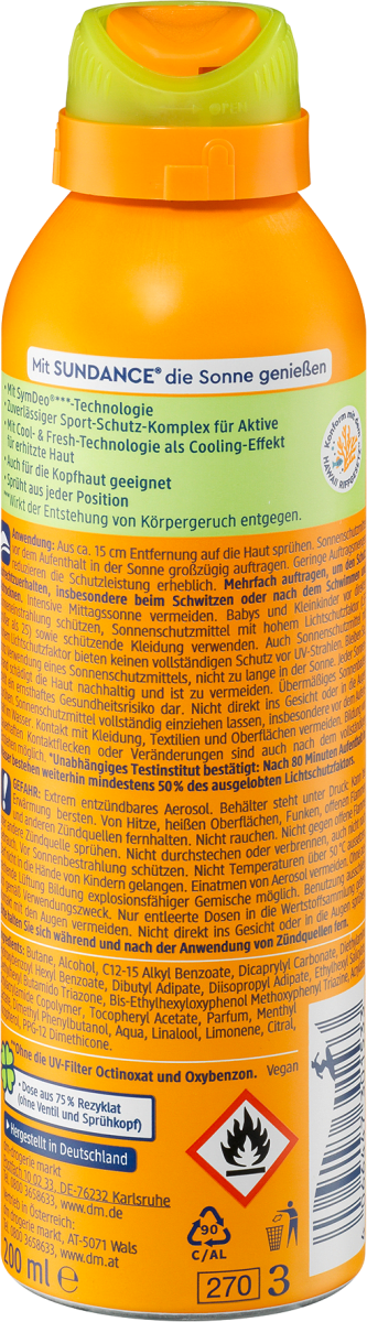 Sonnenspray Sport transparent LSF 50, 200 ml