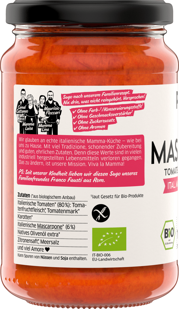 Tomatensoße, Mascarpone, ital. Mascarpone & Tomaten, 340 g