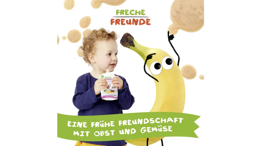 Freche Freunde Bio Quetschie Erdbeere & Himbeere im Joghurt 100 g