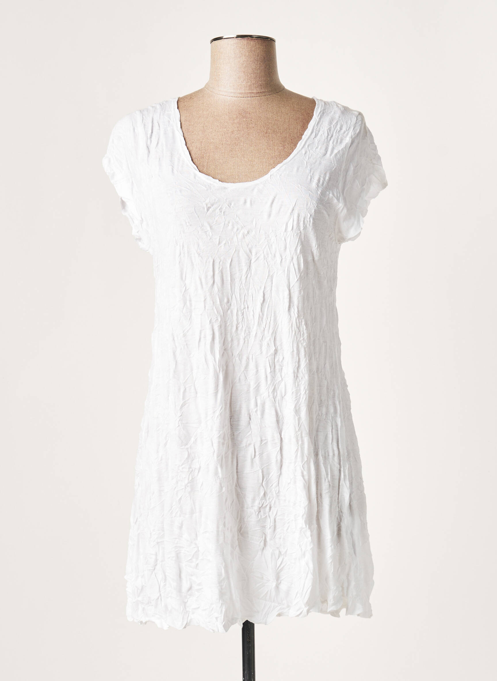 Lauren Vidal Tuniquemanchecourte Femme couleur blanc