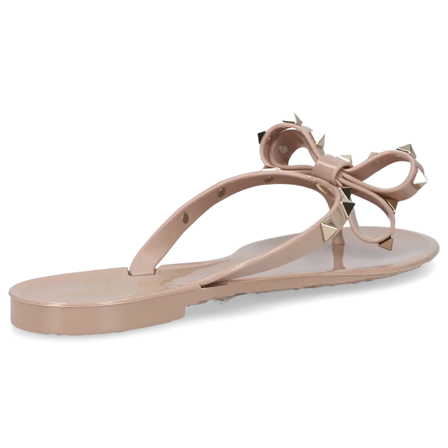 Valentino Garavani - Zehentrenner FLIPFLOPS ROCKSTUD PVC - beige