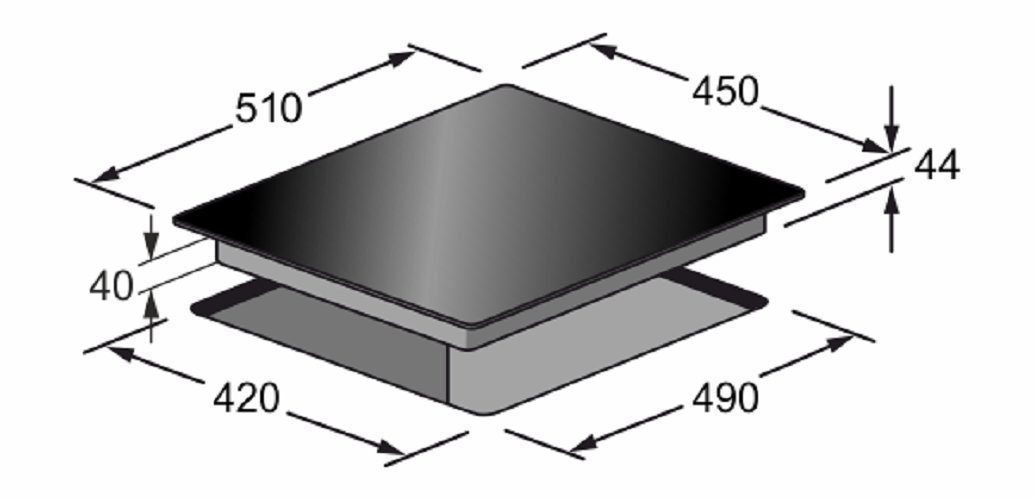 Kaiser Küchengeräte Backofen-Set EH 4747 + KCT 4745 F, Einbaubackofen 45 cm, 50 L,9 Funktionen +Glaskeramik-Kochfeld, 45 cm