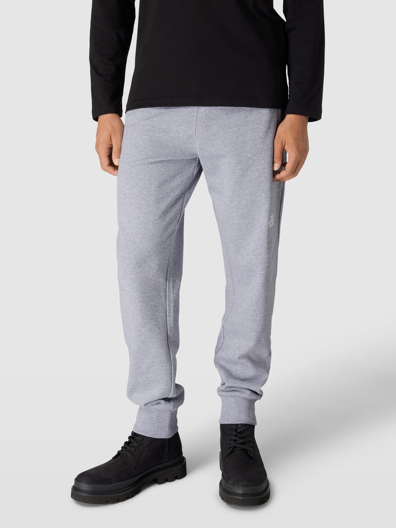 Sweatpants mit Label-Detail in hellgrau
