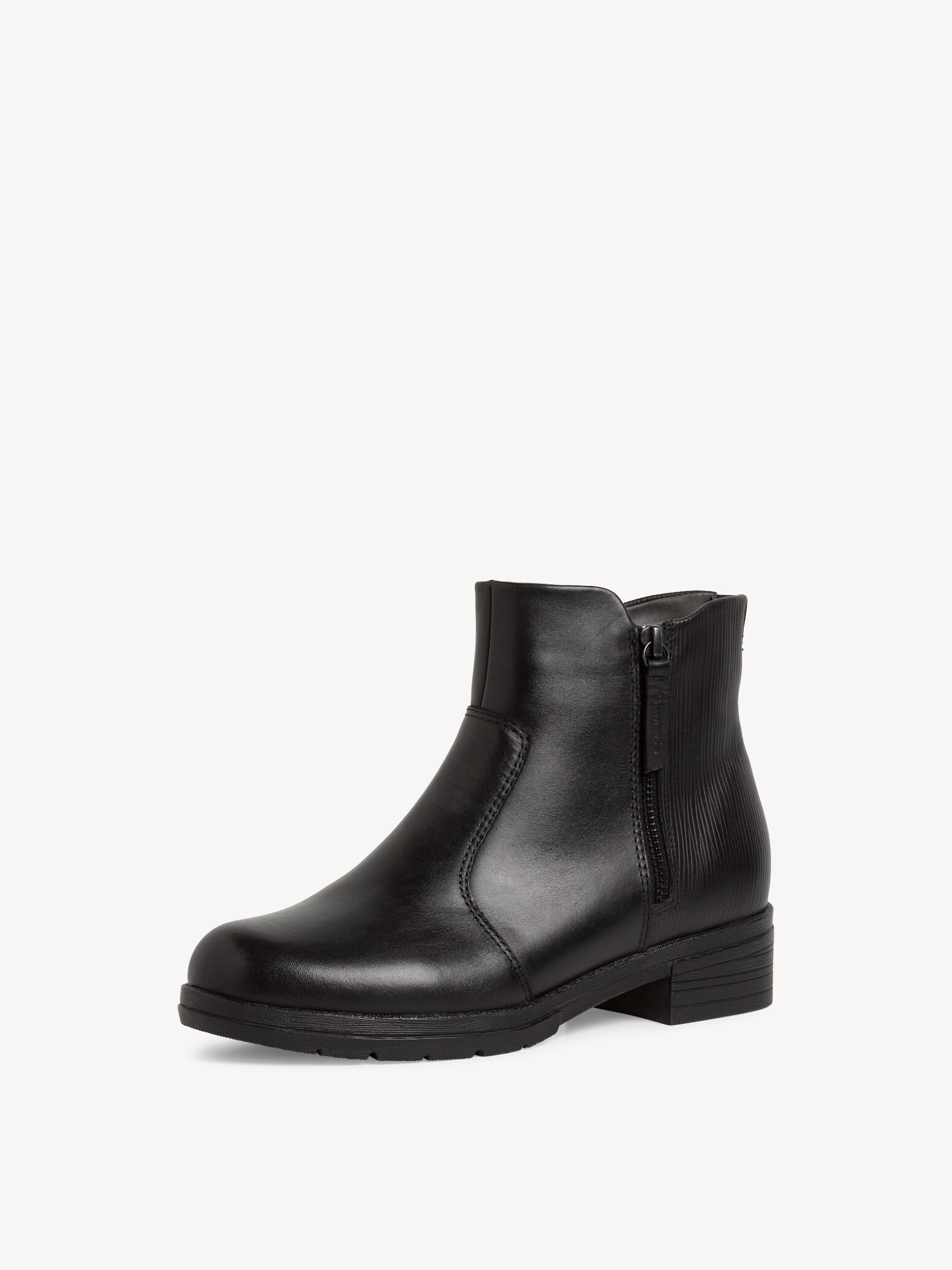 Bottine en cuir - noir