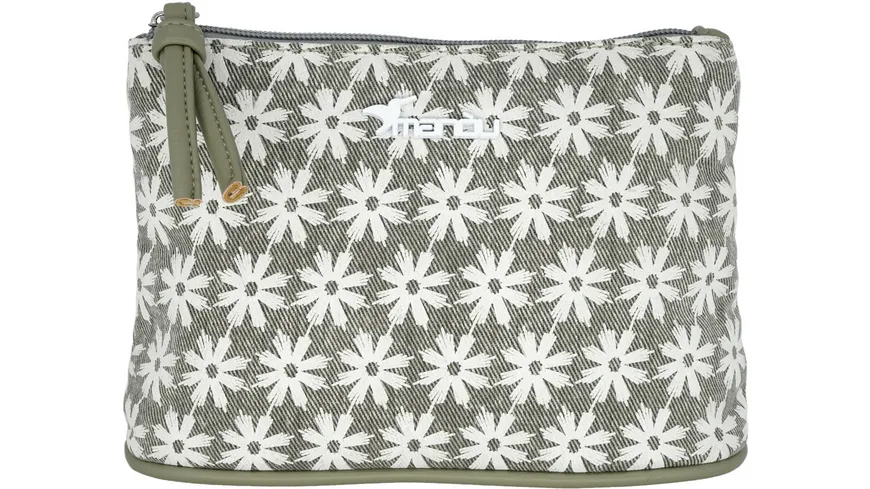 Soapland Manoù Schminktasche Blumenmuster Grün & Weiß