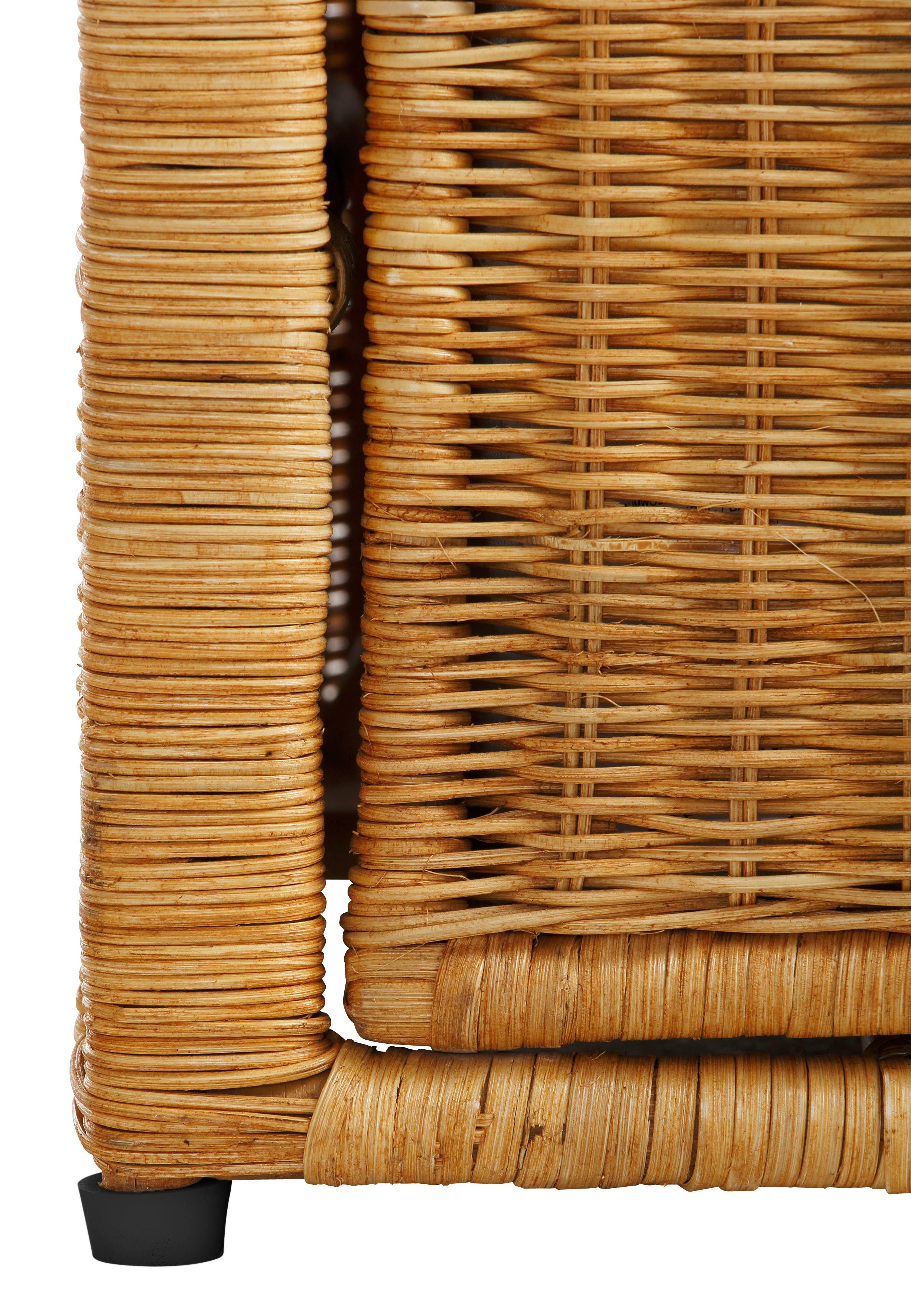 Home affaire Rattanstuhl Blaxton, inklusive Korb und Sitzkissen, aus Rattangeflecht, Breite 56 cm