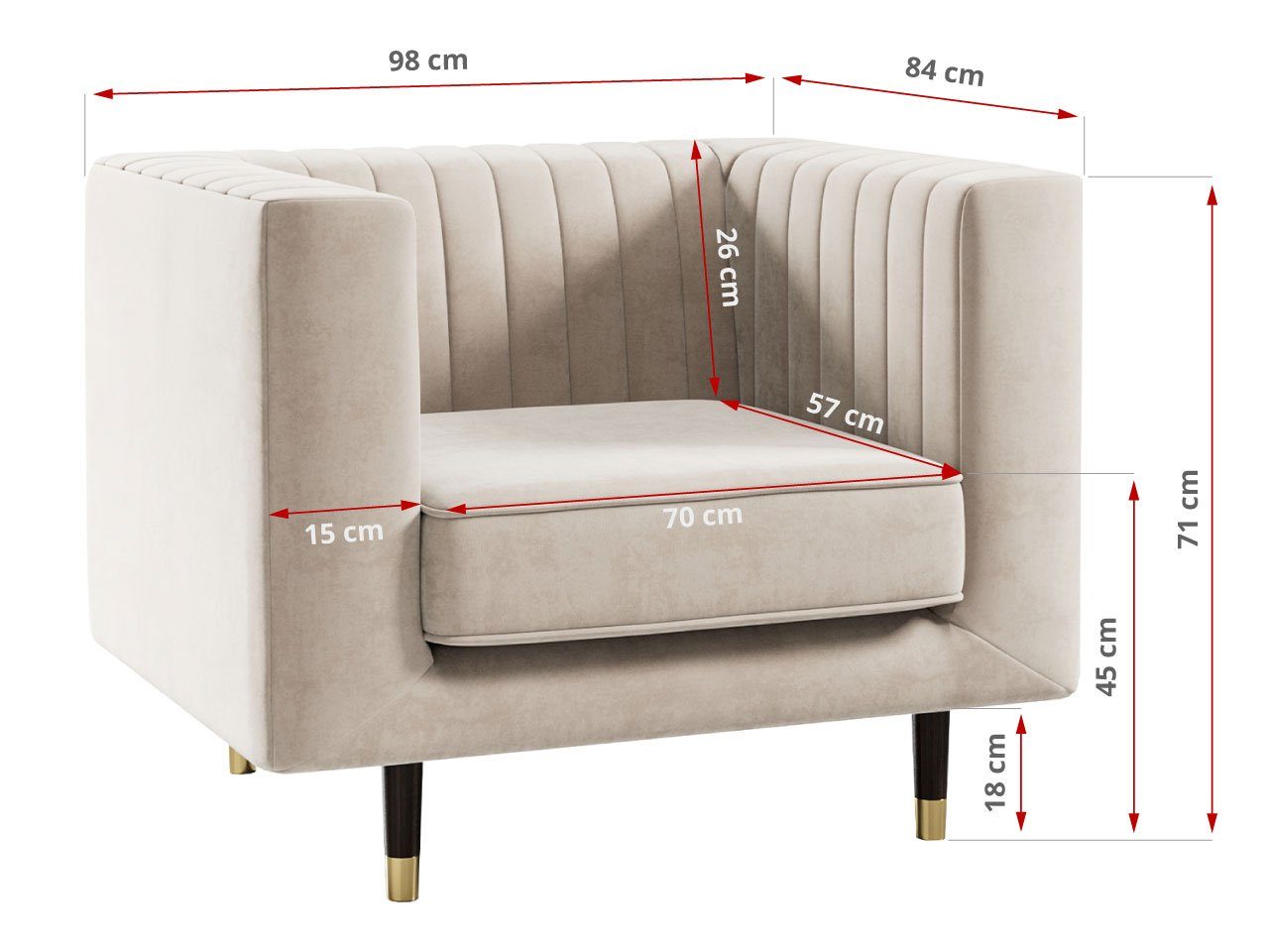 MKS MÖBEL Sofa ELMO 3 2 1, Möbelset mit hohen Beinen, im modischen Stil, Loungemöbel