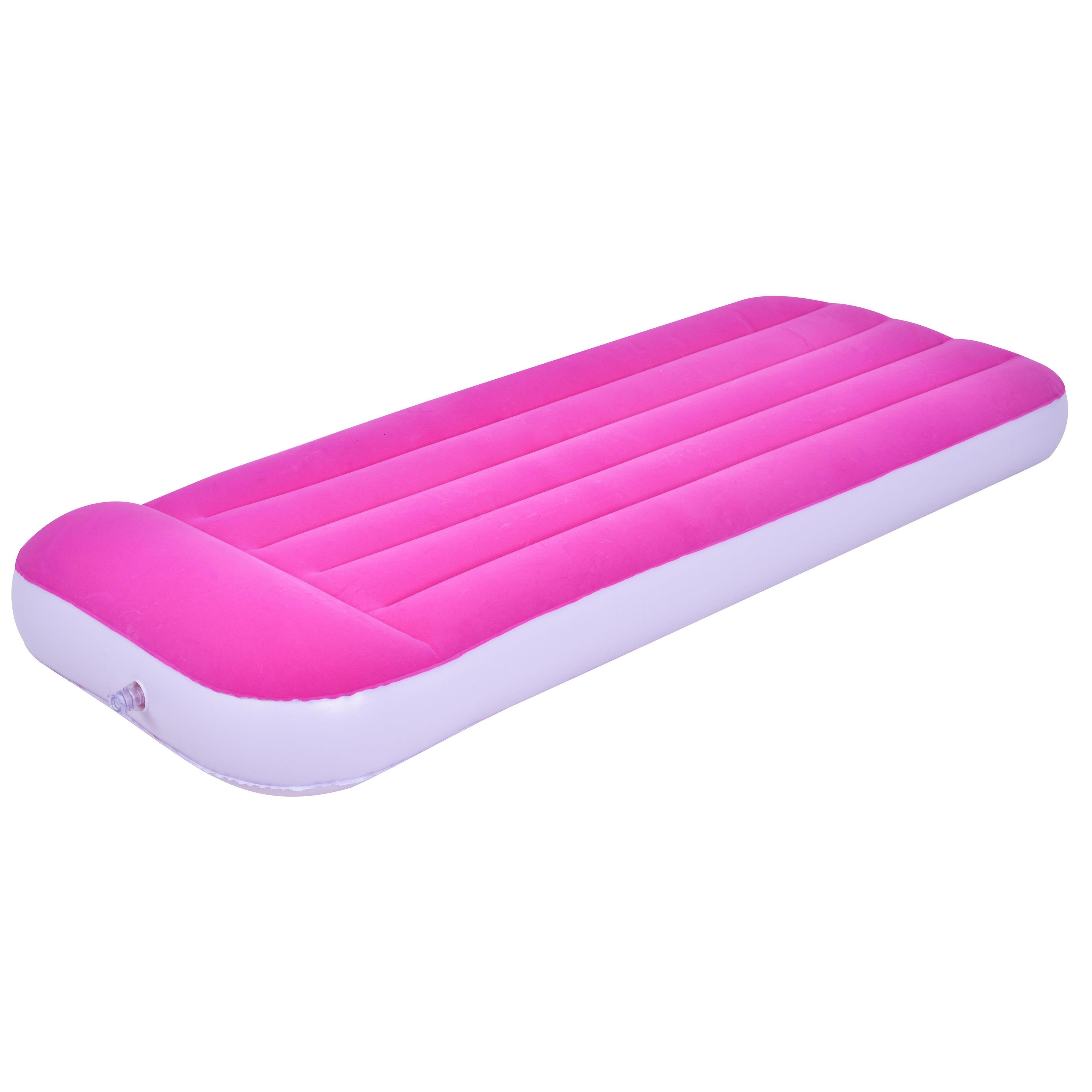 Avenli Luftbett Aufblasbares Kinderbett rosa, (Luftbett für Kinder rosa), Luftmatratze mit erhöhtem Kopfteil