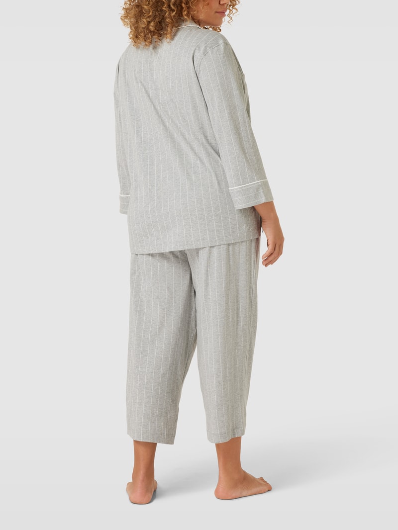 Pyjama mit Allover-Muster in mittelgrau