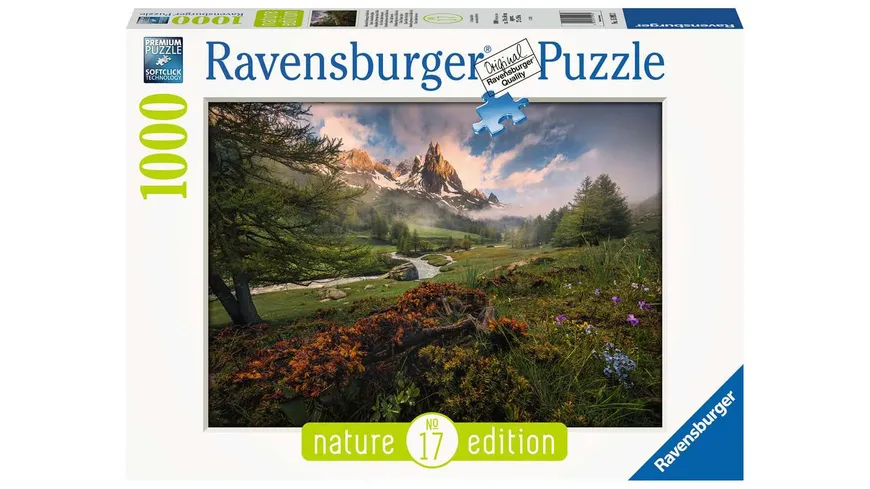 Ravensburger Puzzle - Malerische Stimmung im Vallée de la Clarée, Französischen Alpen - 1000 Teile