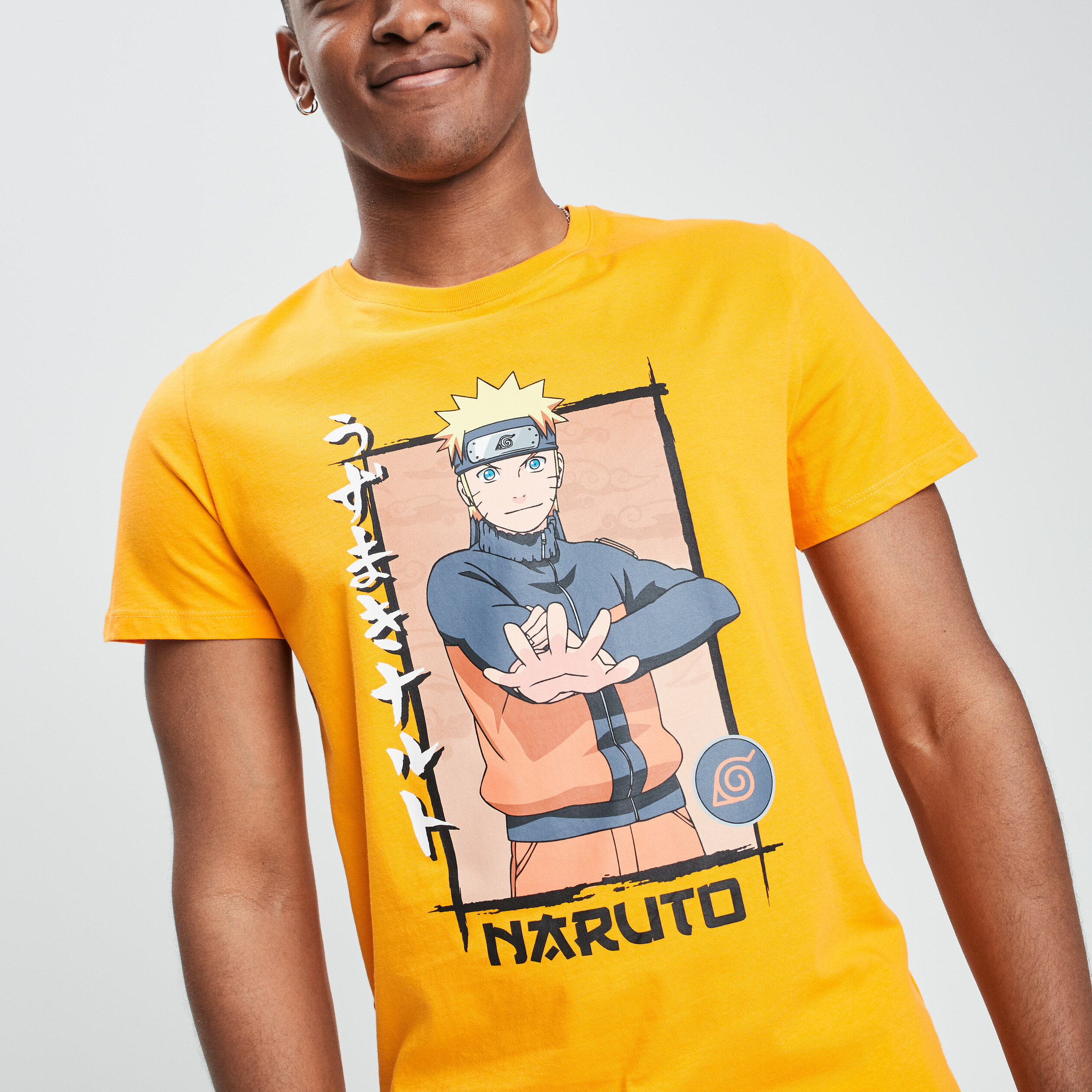 T-shirt manches courtes Naruto orange homme | La Halle