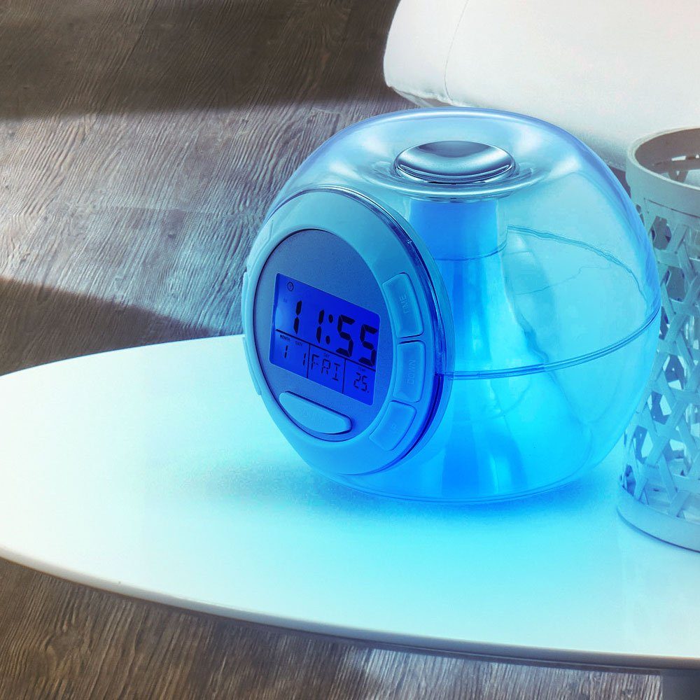 EGLO Radio (Eleganter LED Wecker Nacht Tisch RGB Uhr Farbwechsel Natur Töne Eglo)