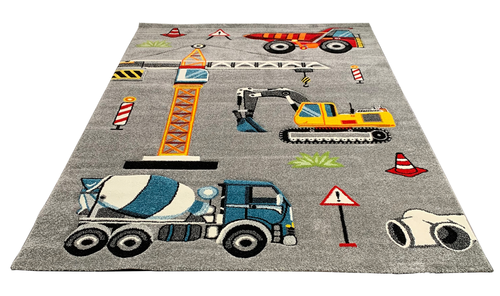 Kinderteppich Baustelle