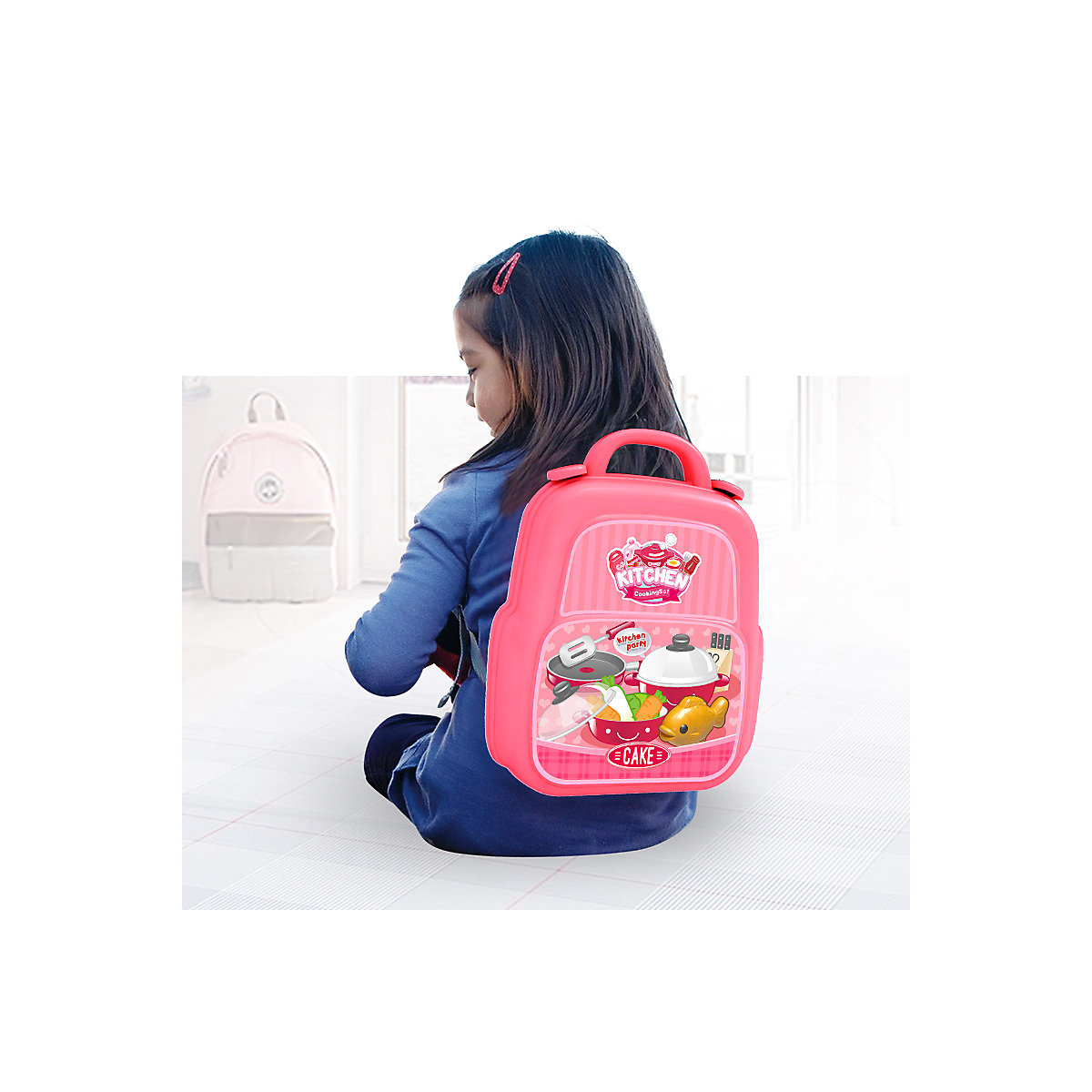 Rucksackspielzeug für Kinder Simulations-Spielhaus-Set