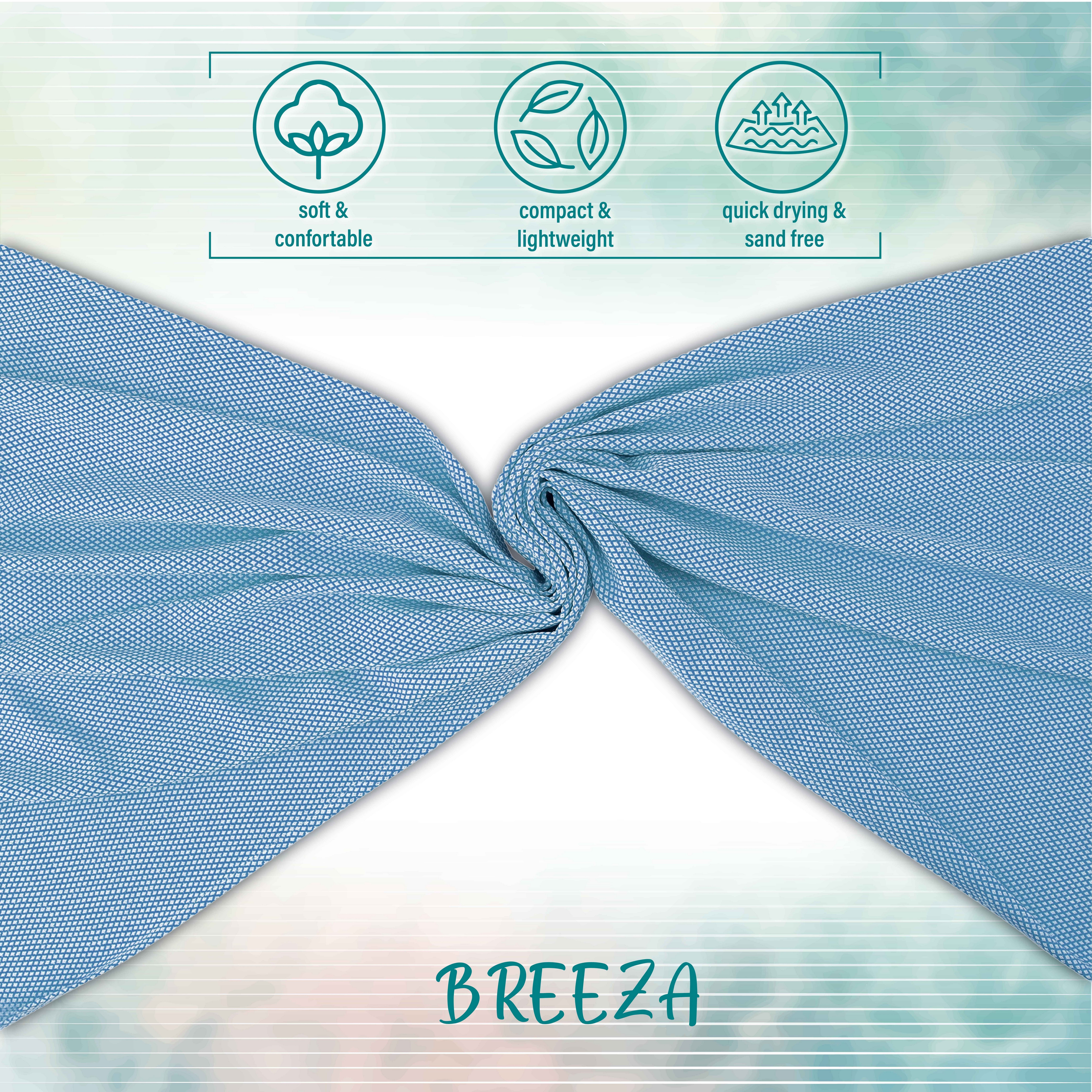 Turquoise Home Strandtuch Breeza XXL Strandtucher 100 x 200 cm 100% Baumwolle Saunahandtuch, (2-St)