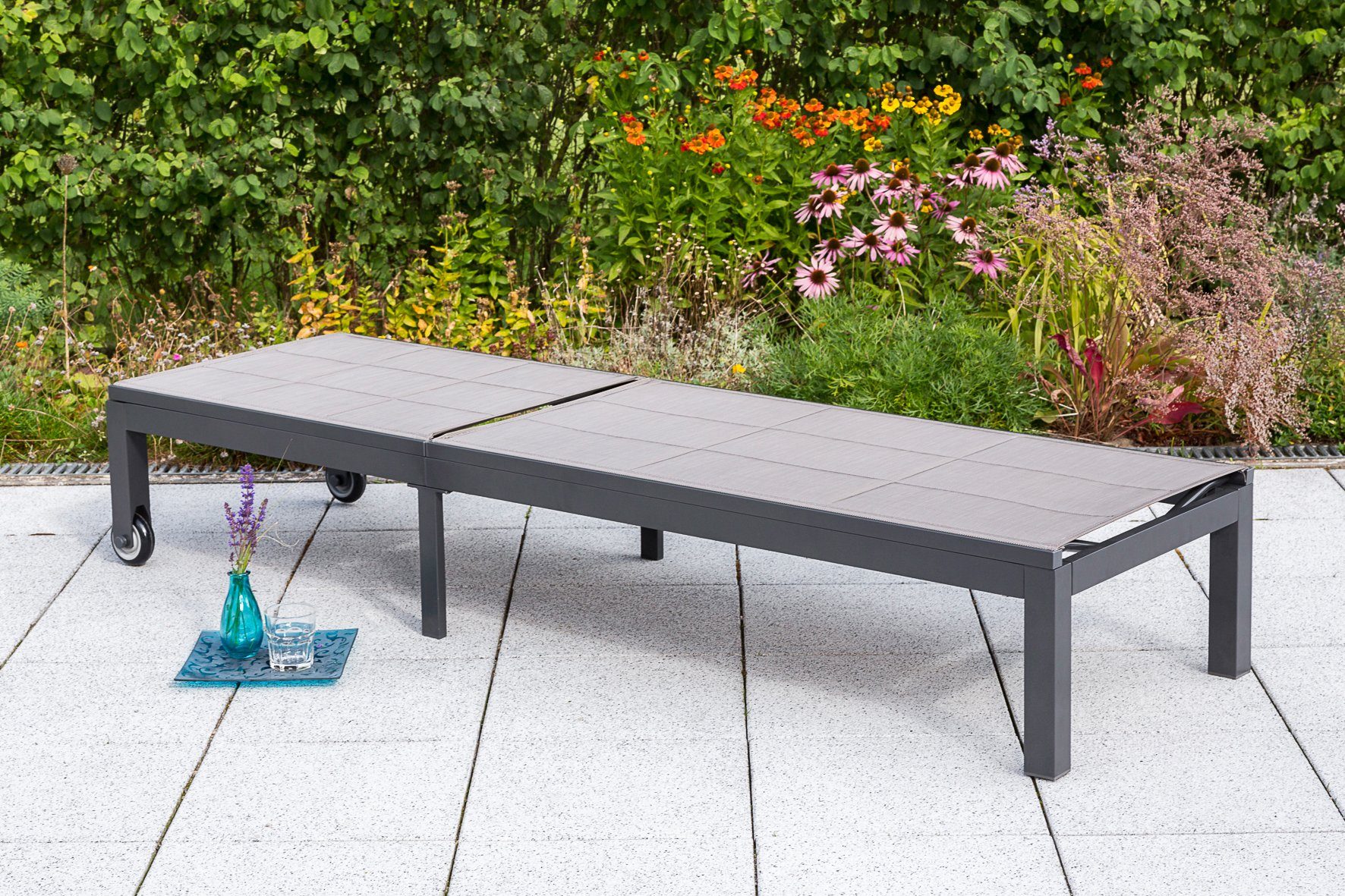 MERXX Gartenliege Trivero, Alu/Textil, verstellbar