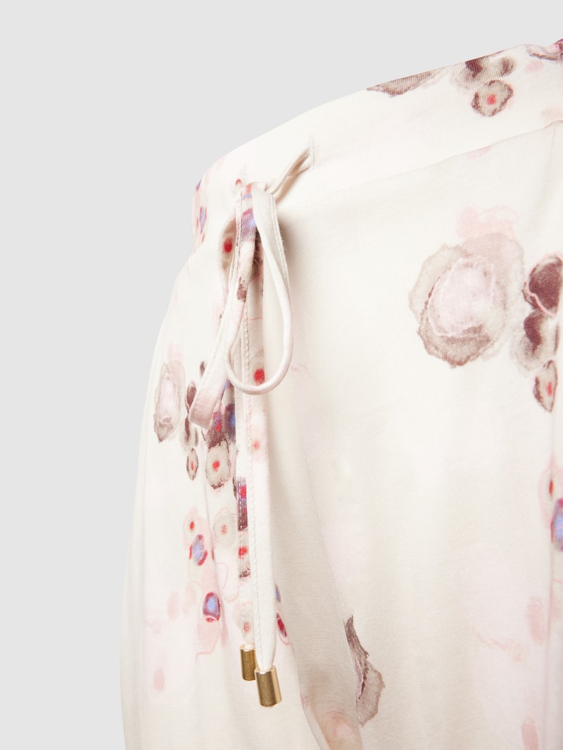 Pyjama-Hose mit Allover-Print in hellrosa